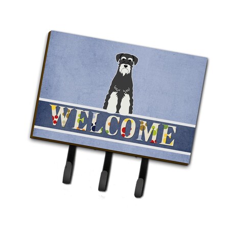 Carolines Treasures Standard Schnauzer Salt & Pepper Welcome Leash or Key Holder BB5614TH68